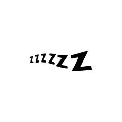 Zzzz icon flat vector design. 