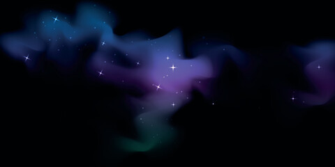 space background, a space with nebulae, stars and colored light clouds, creating an atmosphere of deep space.