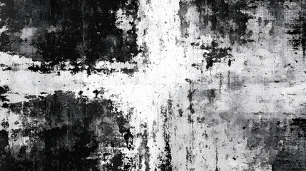 Abstract grunge black and white distressed texture background Stock Illustration