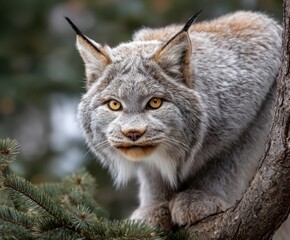 Fototapeta premium Canada lynx, Lynx canadensis, in the wild