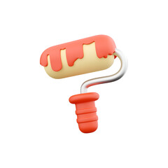 A colorful paint roller with dripping paint, symbolizing creativity and home improvement projects.