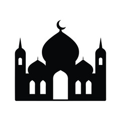 Simple Silhouette of a Majestic Mosque