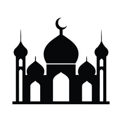 Simple Silhouette of a Majestic Mosque
