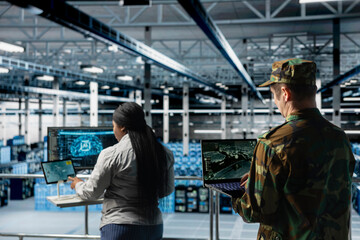 Military units in server room flagging unusual movement using machine learning detection tools....