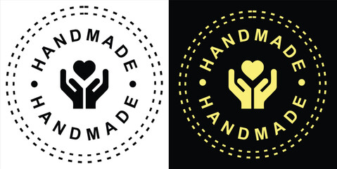 Handmade labels tags icon vectors