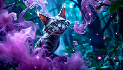 The Cheshire Cat in the Enchanted Forest, from Alice in Wonderland