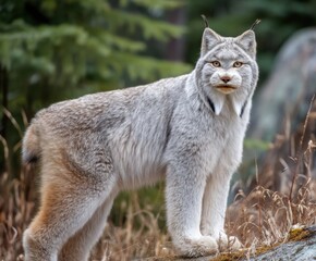 Obraz premium Canada lynx, Lynx canadensis, in the wild