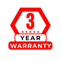 3 year warranty png red colour, verified stamp label, product protection tag