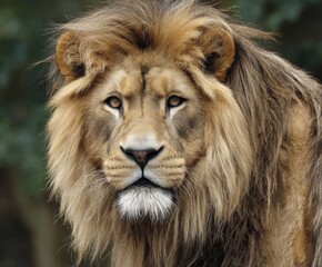 Obraz premium Barbary lion, Panthera leo leo, in the wild