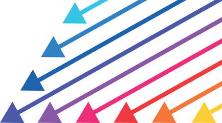 colored thick arrows in lgbt style