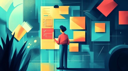 checklist, illustration, concept habits and order generative ai