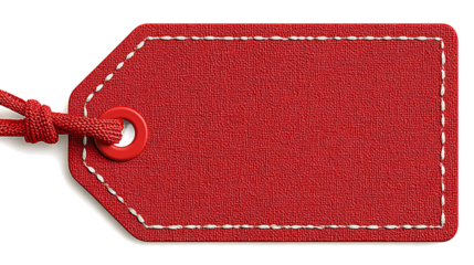  red tag , PNG style, transparent background 