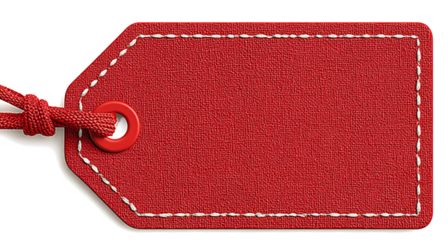 red tag , PNG style, transparent background