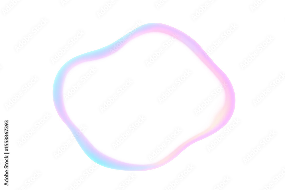 Aufkleber Colorful pastel gradient frame with smooth edges, creating a modern and vibrant design element on a transparent background