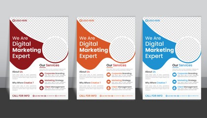 Modern Digital Marketing Expert Flyer Template | Corporate Agency Promotion