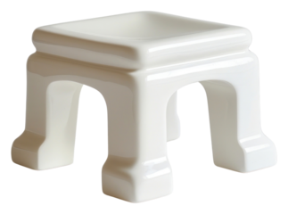 PNG White empty step stool bathroom furniture bar stool.