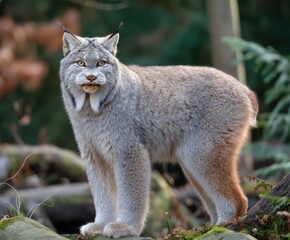 Naklejka premium Canada lynx, Lynx canadensis, in the wild