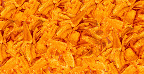 Dry carrot chips pattern, dried sliced red vegetable wallpaper, healthy crispy snack flakes