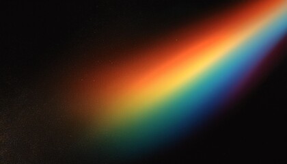 grainy colorful warm rainbow light leaks on black background with dust texture defocused abstract damaged scratched retro film analog effect for using over photos as overlay or screen filter