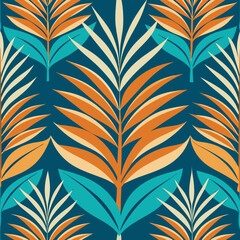 Palm leaf pattern vector design