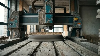 Industrial CNC Machine in Woodworking Shop