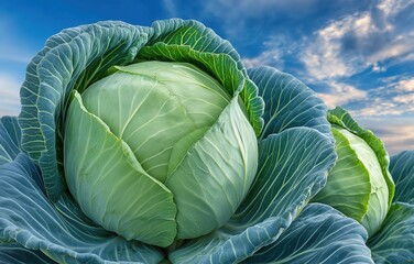 Cabbage farming on mountains: A serene landscape of green growth