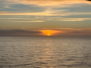 sunset over the sea