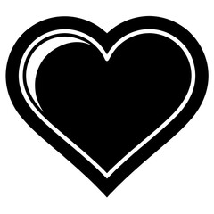 heart with a black ribbon