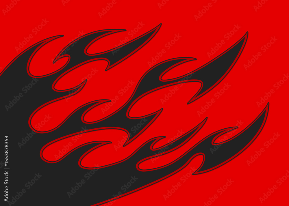 Poster simple background with flame pattern and with some copy space area