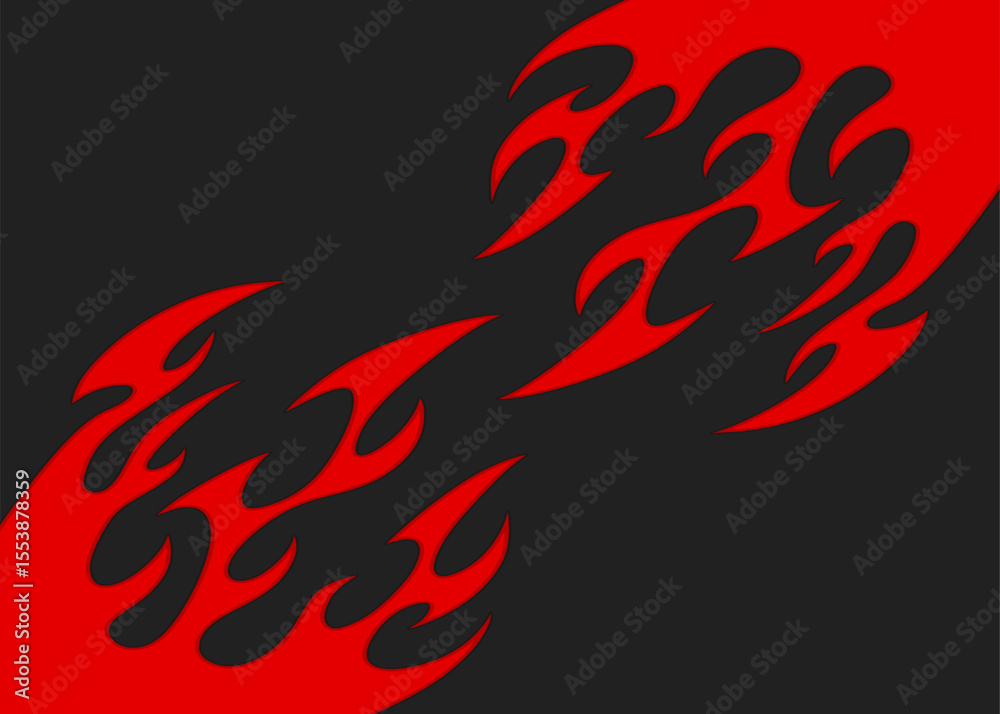 Poster simple background with flame pattern and with some copy space area