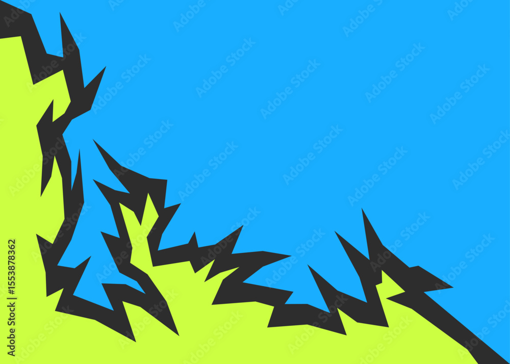 Poster abstract background with geometric jagged line pattern and with some copy space area