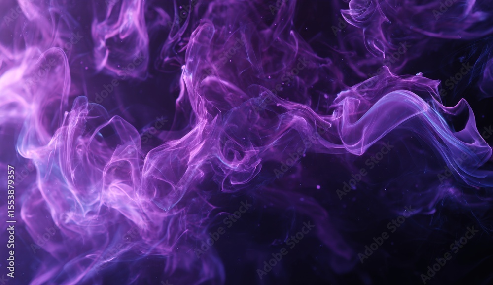 Poster vibrant purple smoke clouds abstract background with swirling wisps and dynamic flow for artistic, c