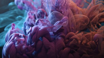 Underwater Ink Swirl Blue And Purple - Powered by Adobe