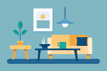 living room interior with furniture