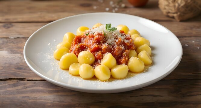 Delicious Gnocchi with Tomato Sauce and Parmesan

