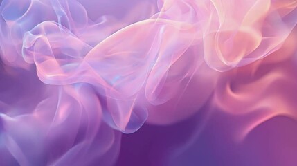 Soft pastel smoke waves in pink, purple and blue abstract background - Powered by Adobe