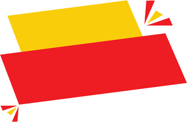 Colorful Abstract Ribbon Banner Vector with Firework Bursts &ndash; Transparent Background for Sale & Promotion Designs