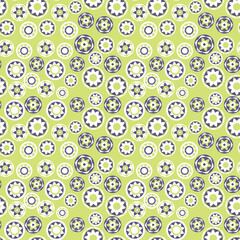 Seamless pattern with geometric aboriginal ornament. Ethnic tribal rounded color background. Afican, australian motiph. Dots painting. Vector illustration, template design for cloth, card, fabric.