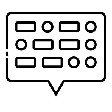 morse code outline icon for encoded signal communication