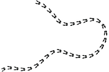 Footprint Vector Silhouette Set for Nature Design Projects