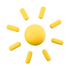 A bright yellow sun icon with rays, symbolizing warmth and daylight.
