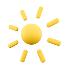 A bright yellow sun icon with rays, symbolizing warmth and light.