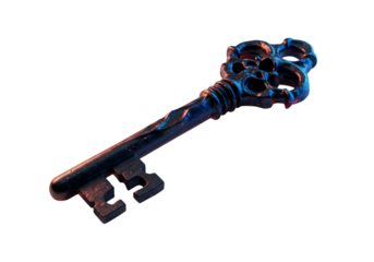 An Intricate Skeleton Key A Glimpse into the Past isolated on transparent baackground