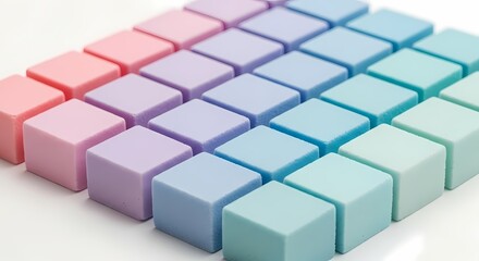 Gradient of Pastel Cubes: Harmony, Unity, and Creative Solutions