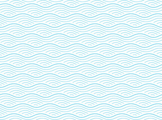 Abstract light blue background with seamless wave pattern
