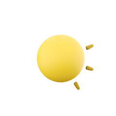 A simple yellow sun icon with rays, representing warmth and brightness.