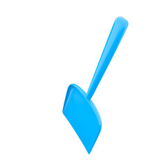 A blue shovel with a sleek design, ideal for digging or moving materials in various tasks.