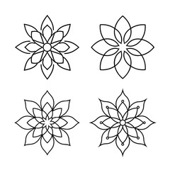 Victorian floral mandala bundle collection