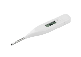 Digital Thermometer A CloseUp View of a Medical Device isolated on transparent baackground