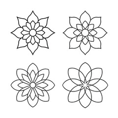 Victorian floral mandala bundle collection